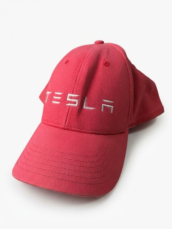 Official Tesla Motors Logo Baseball Hat Red Size Small Medium
